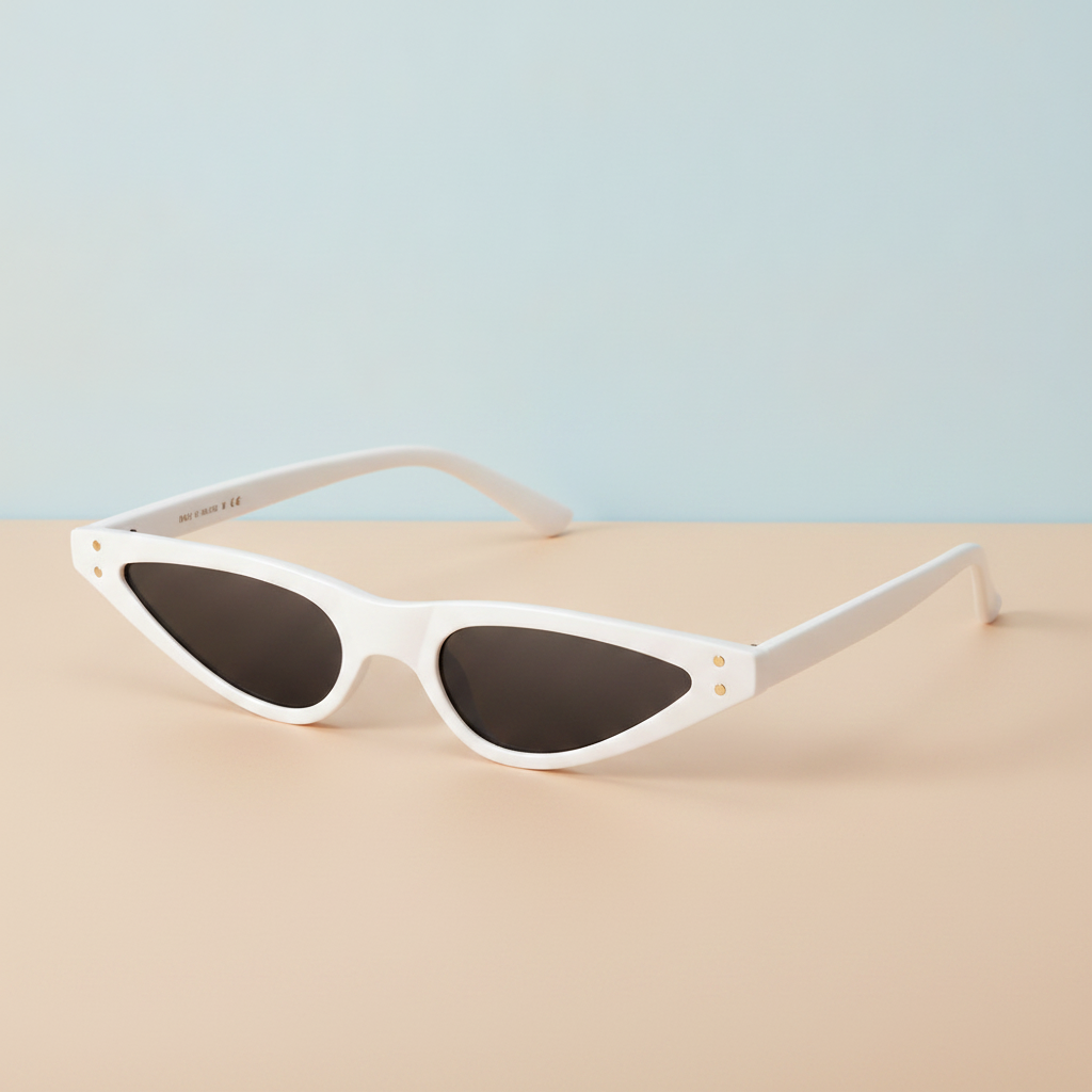 Ladies Retro Brown Cat Eye Polarized Sunglasses PC Polycarbonate Frame AC Resin Lens