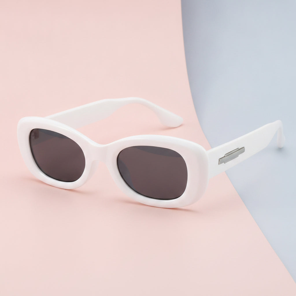 Unisex Oval Black Small Sunglasses UV400 AC Lens PC Frame Hip Hop Netflix Fashion Eyewear