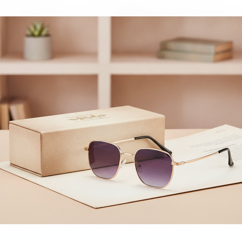 Men Women Rectangle Sunglasses UV400 Alloy PC Square Design Vintage Minimalist, in Grey-Style2525