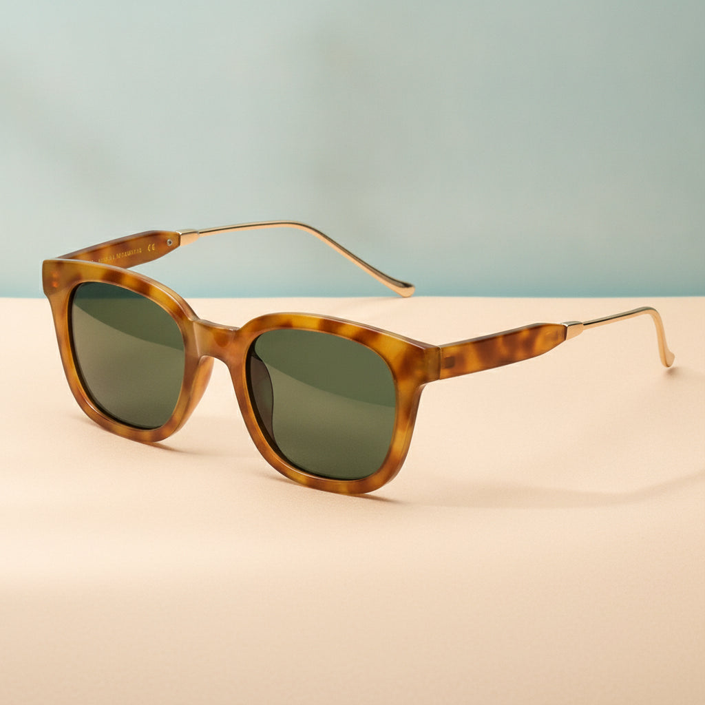 Women's Wayfarer Fashion Polarized TAC Lens Metal PC Frame Sunglasses, in Leopard