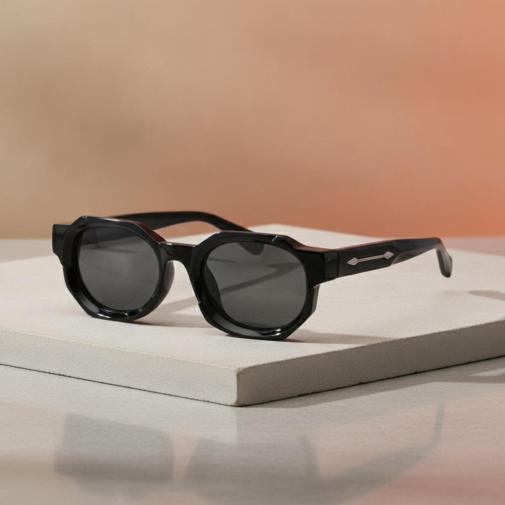 Unisex Oversized Square Full Frame PC Sunglasses UV380 for Driving, in Black / Smoke