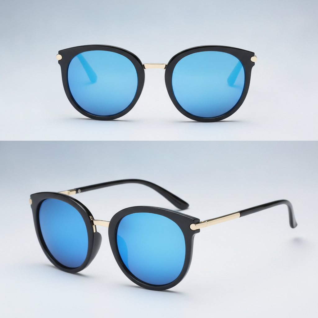 Retro Cat Eye Sunglasses for Women with Frames and Mirrored Lenses, in 5style