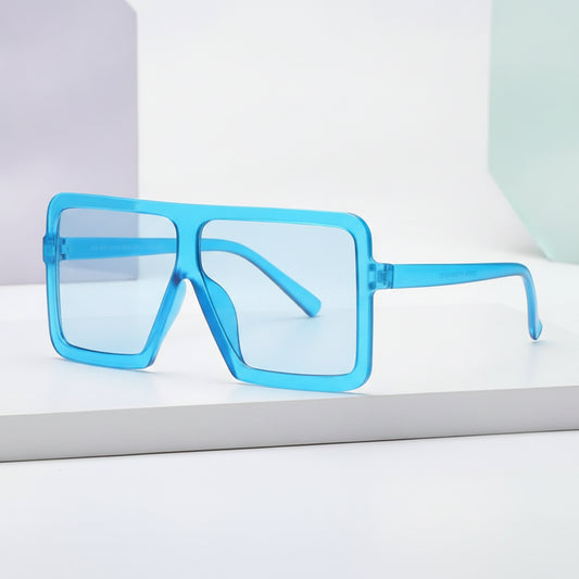 Fashion Square Oversized Sunglasses AC Lens UV400 Protection Durable PC Frame, in C7style