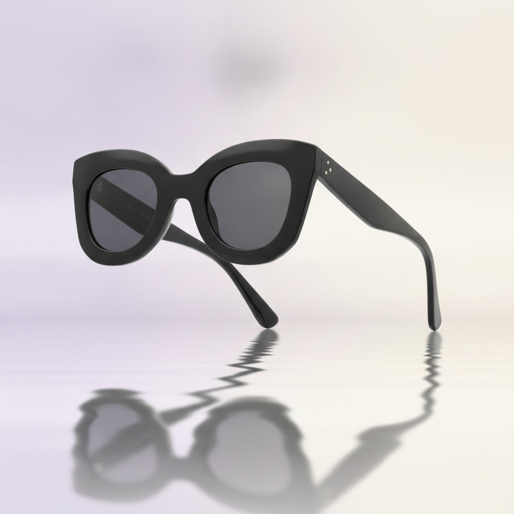 Oversized Fashion Cat Eye Tortoiseshell Brown Gradient Sunglasses
