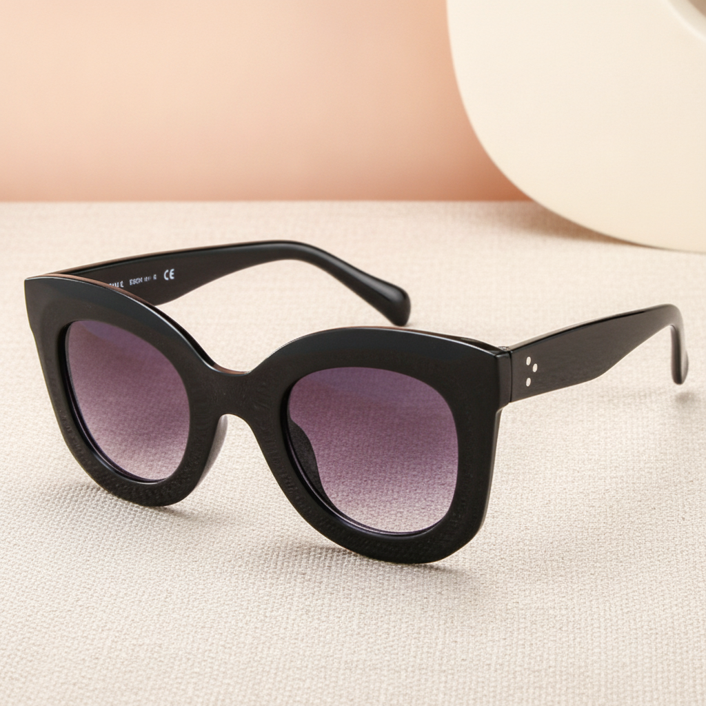 Oversized Fashion Cat Eye Tortoiseshell Brown Sunglasses, in 3style