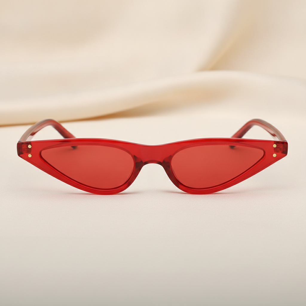 Ladies Retro Brown Cat Eye Polarized Sunglasses PC Polycarbonate Frame AC Resin Lens