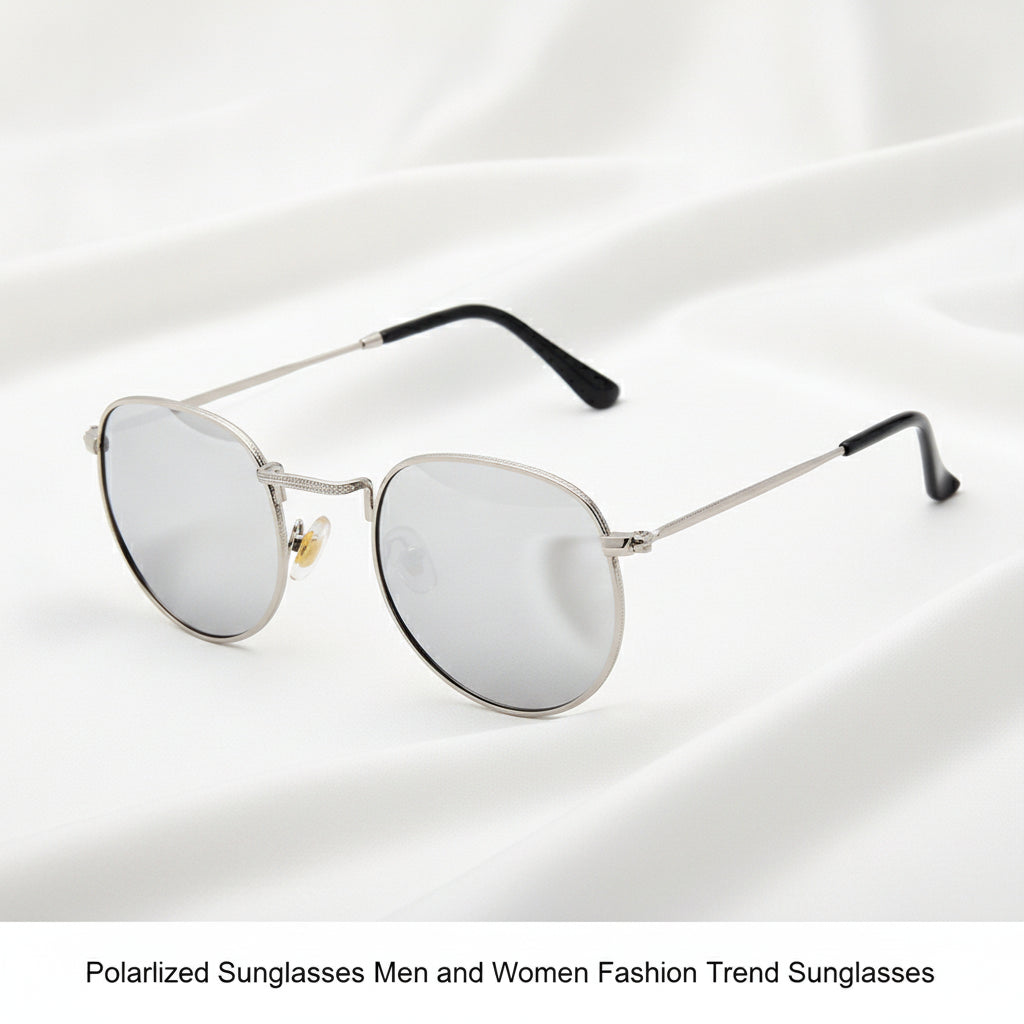 Vintage Gold Metal Frame Round Sunglasses with TAC Polarized Lenses for Men and Women