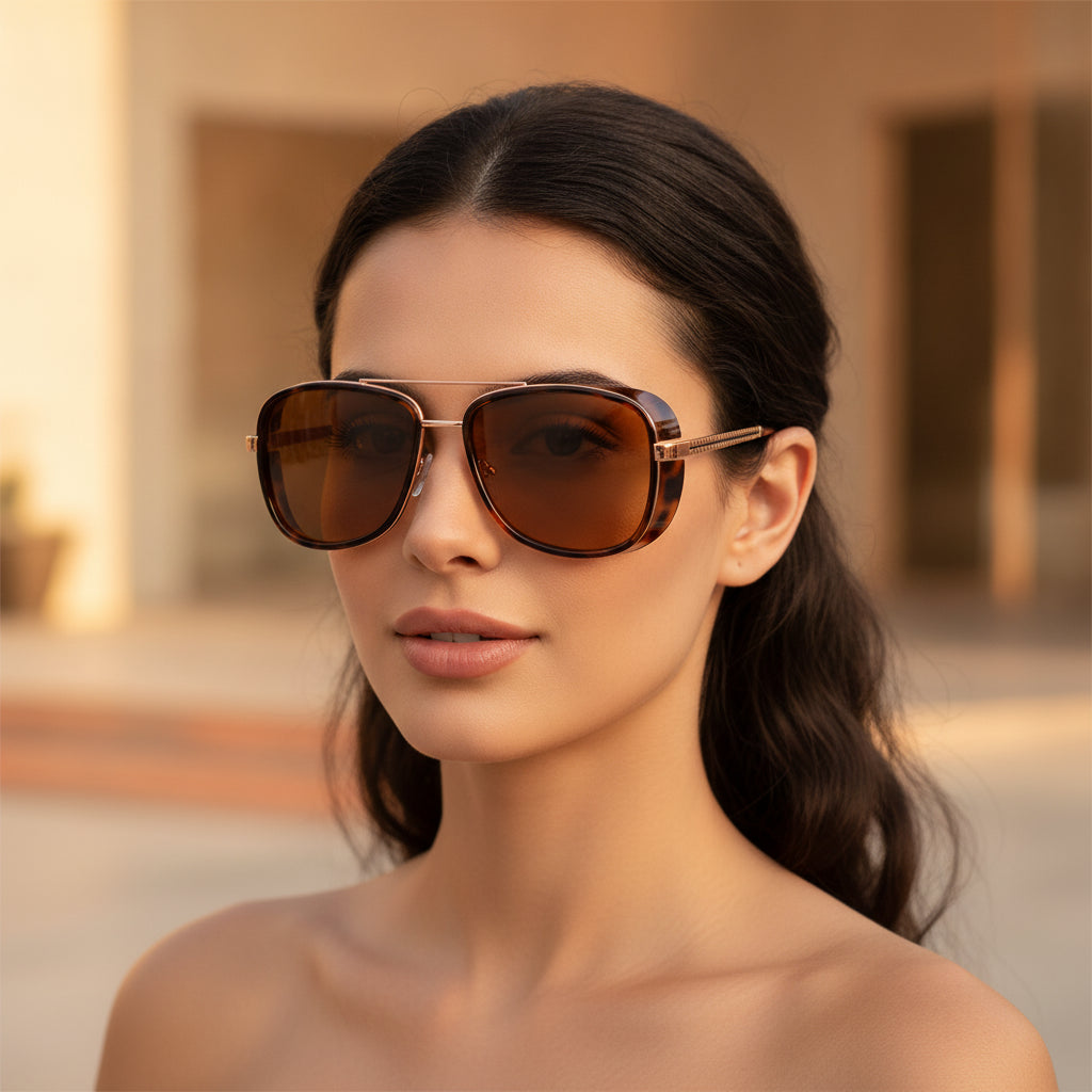 Aviator Sunglasses Black Mirrored Retro UV400 Protection PC Lenses Plastic Metal Frame For Men And Women