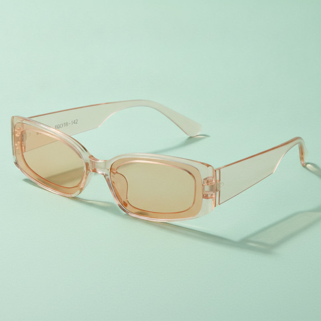 Women's Rectangular Vintage Party Sunglasses Concave Shape AC Lenses PC Frame, in Brown