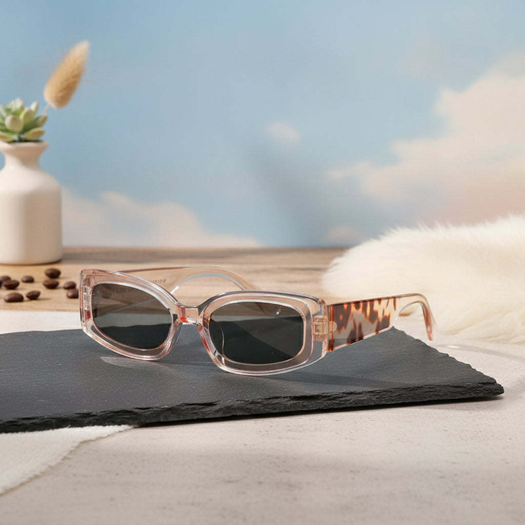 Women's Rectangular Vintage Party Sunglasses Concave Shape AC Lenses PC Frame, in Green