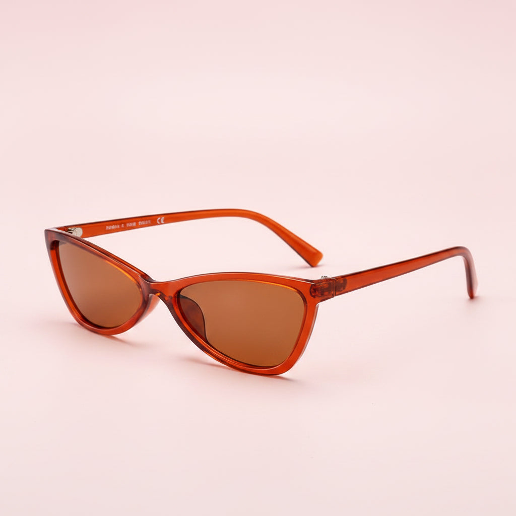Chic Iconic Cat Eye Fashion Sunglasses with AC Lenses for Modern Everyday Style, in Cha box red film