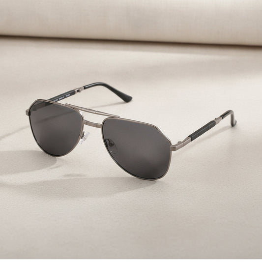 Polarized TAC Lens Folding Aviator Black Mirrored Sunglasses for Male Drivers and Women