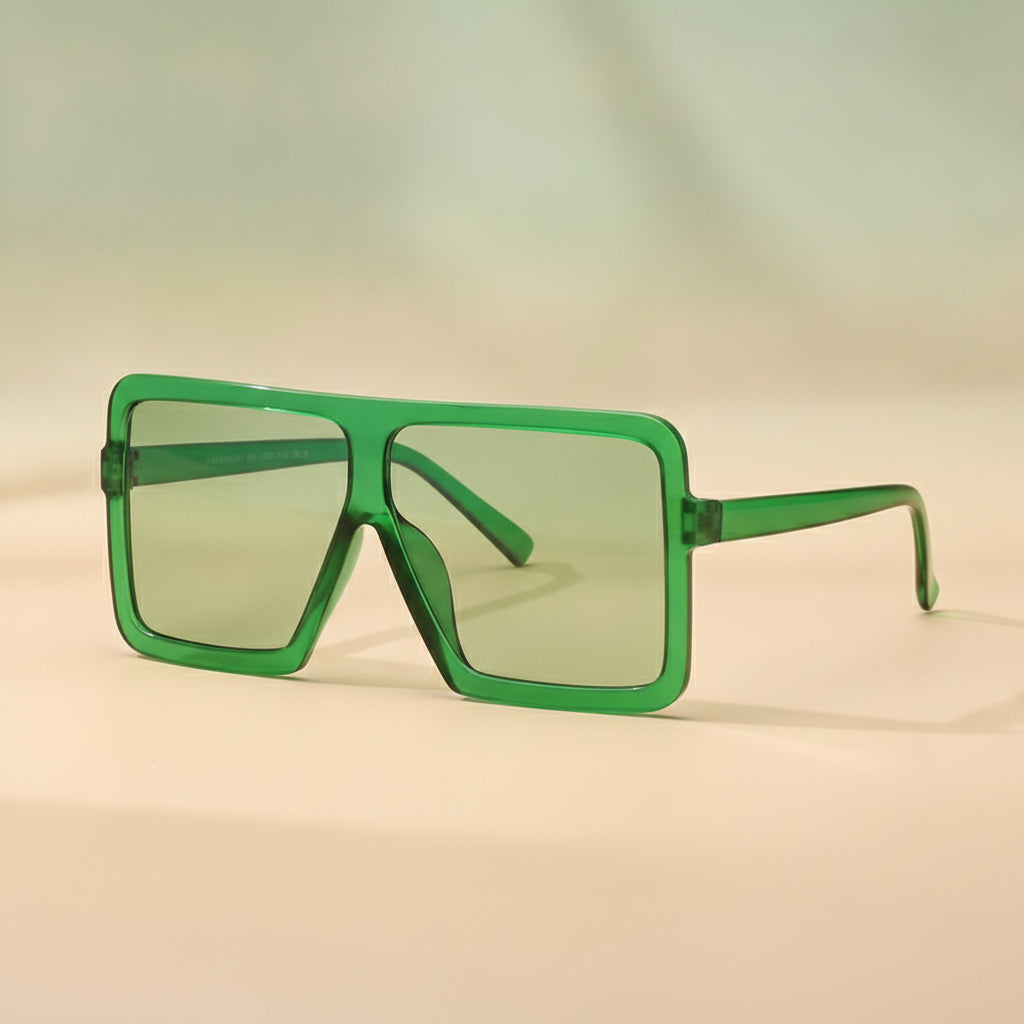 Fashion Square Oversized Sunglasses AC Lens UV400 Protection Durable PC Frame, in C8style