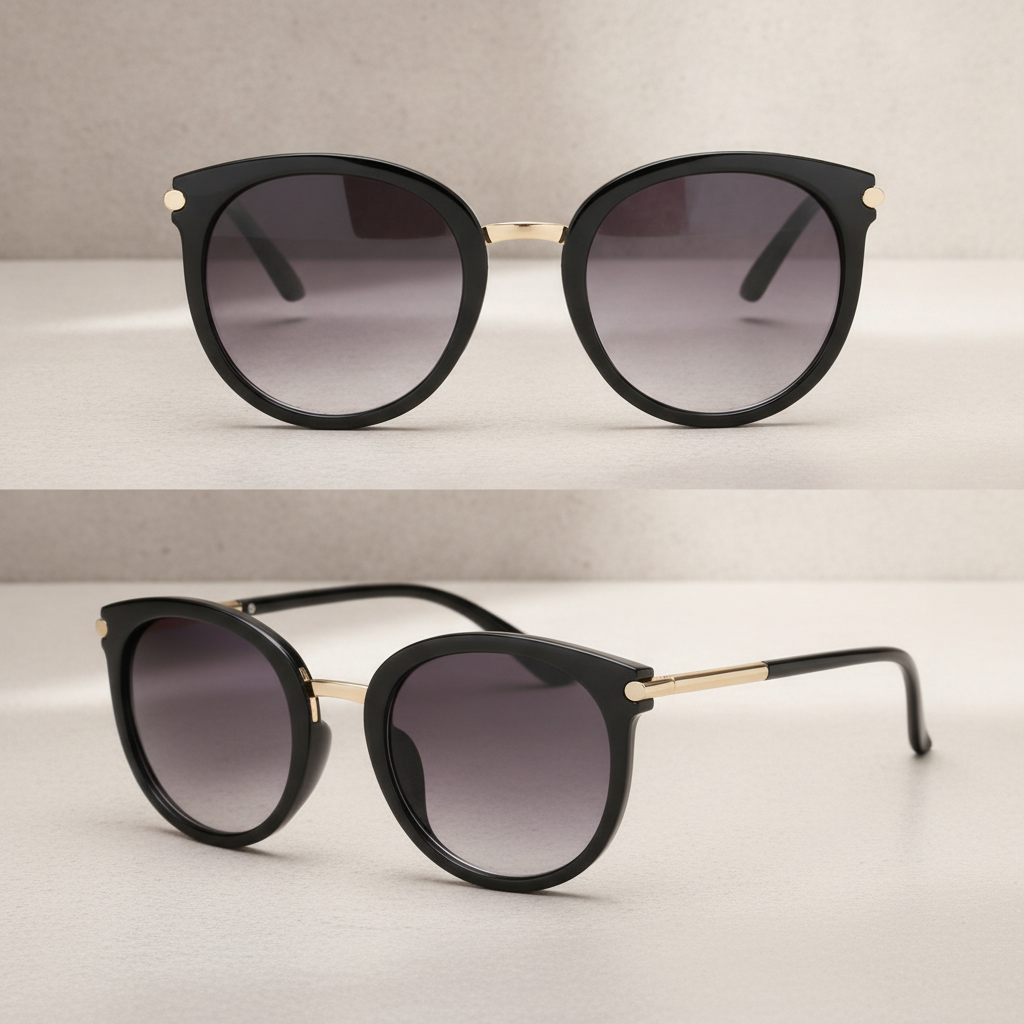 Retro Cat Eye Sunglasses for Women with Frames and Mirrored Lenses, in 3style