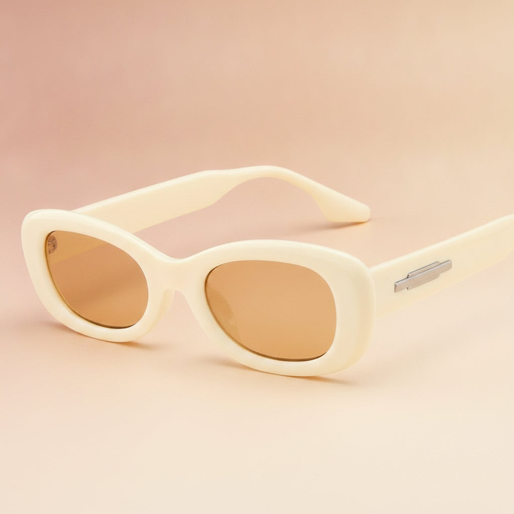 Unisex Oval Black Small Sunglasses UV400 AC Lens PC Frame Hip Hop Netflix Fashion Eyewear