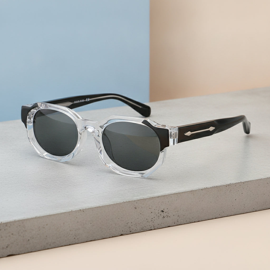 Unisex Oversized Black Square Full Frame PC Sunglasses UV380 for Driving