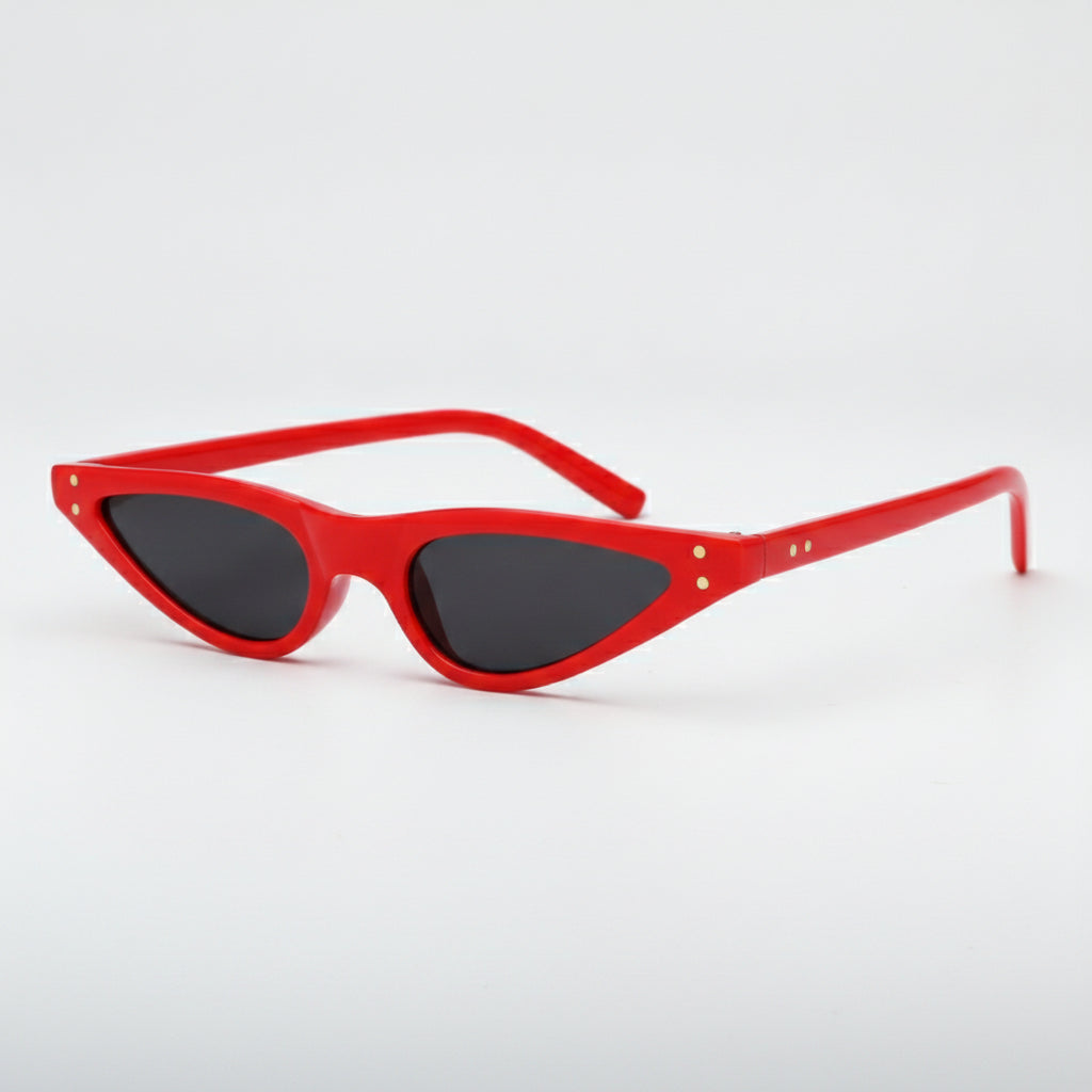 Ladies Retro Brown Cat Eye Polarized Sunglasses PC Polycarbonate Frame AC Resin Lens