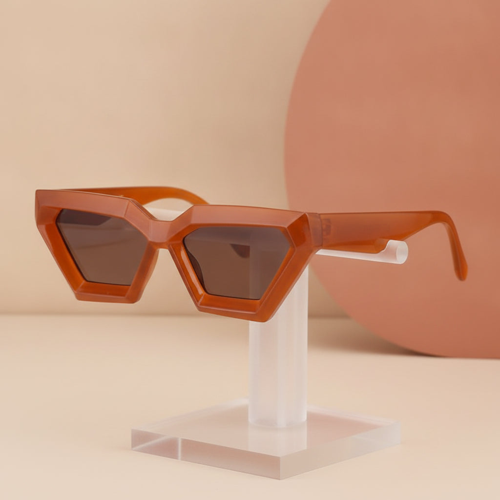 Small Frame Rectangular Sunglasses Red PC Lens PC Frame Full Frame UV400 for Fashion Commute