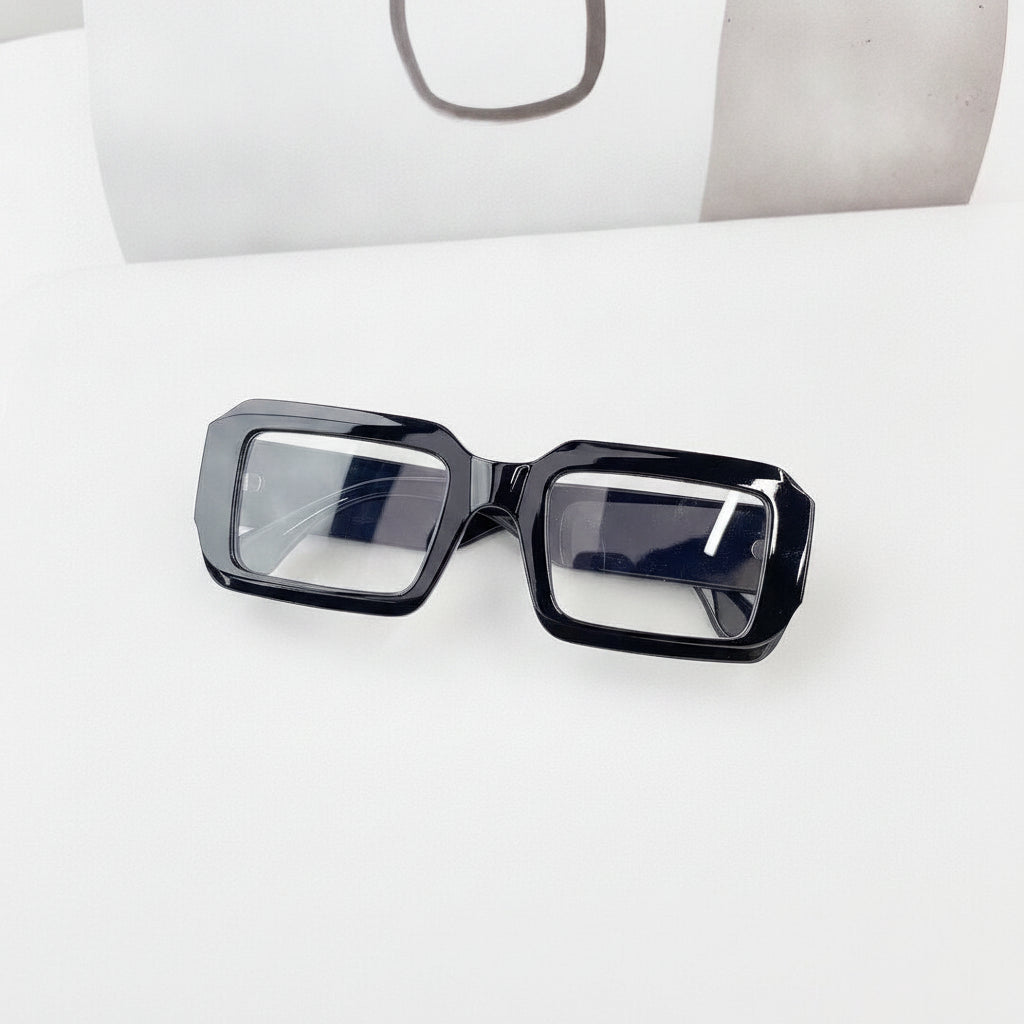 Rectangular Oversized PC Sunglasses Tortoiseshell Brown Unisex Fashion Outdoor Sports