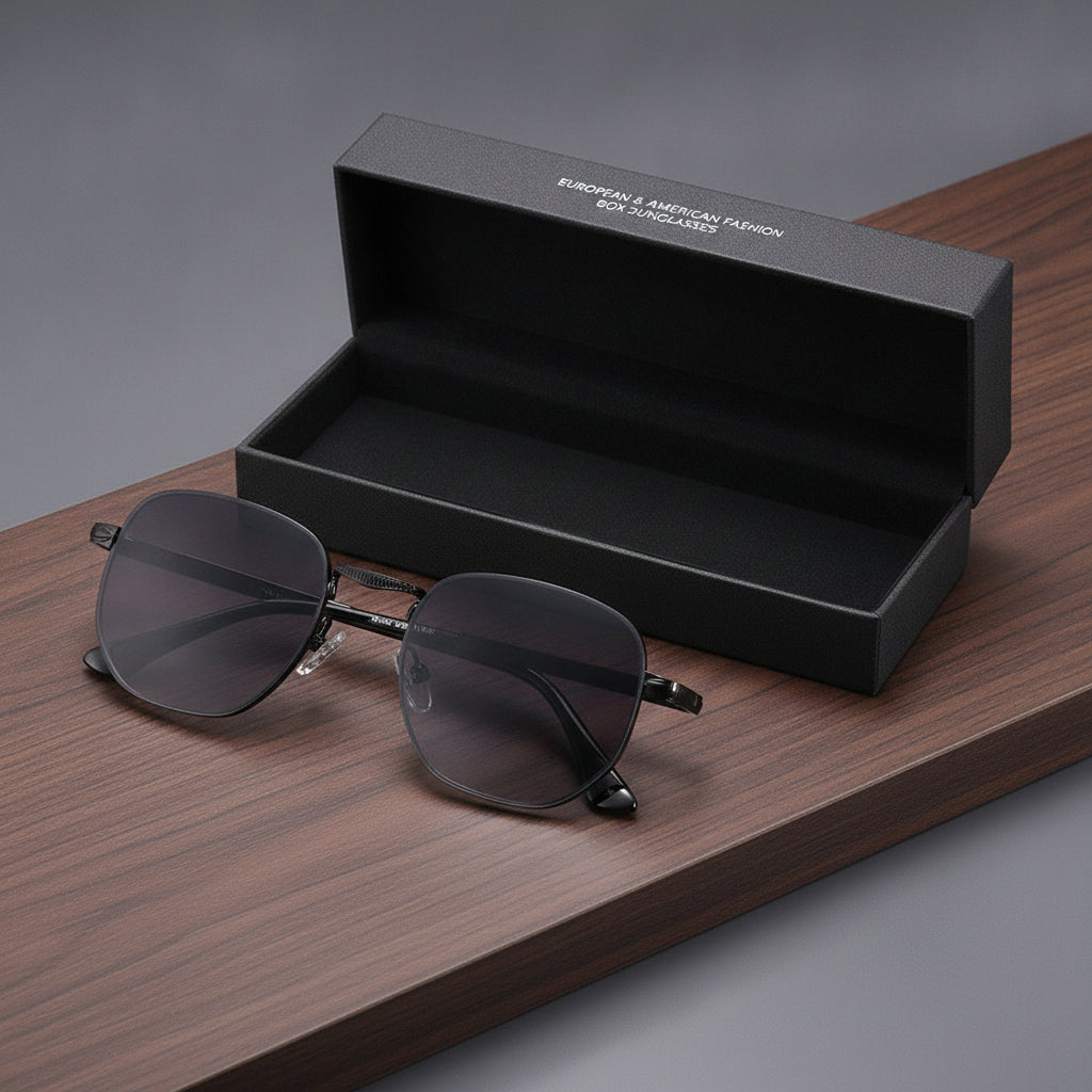 Men's Gold Oversized Aviator Sunglasses Gradient Lenses Providing UV400 Protection