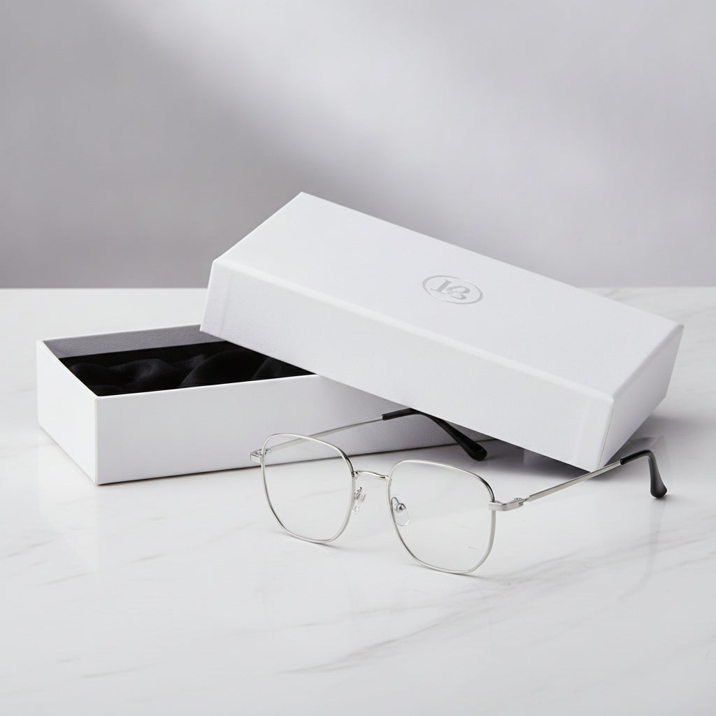 Men Women Rectangle Sunglasses UV400 Silver Alloy PC Square Design Vintage Minimalist, in Silver-Style2525