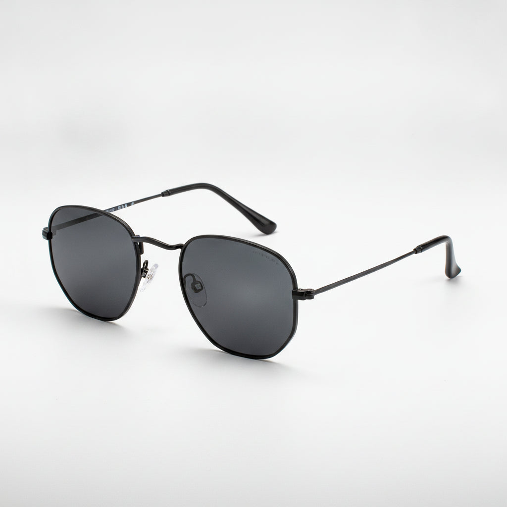 Classic Retro Square Sunglasses for Men Oversized Mirrored Eyewear Design, in Black