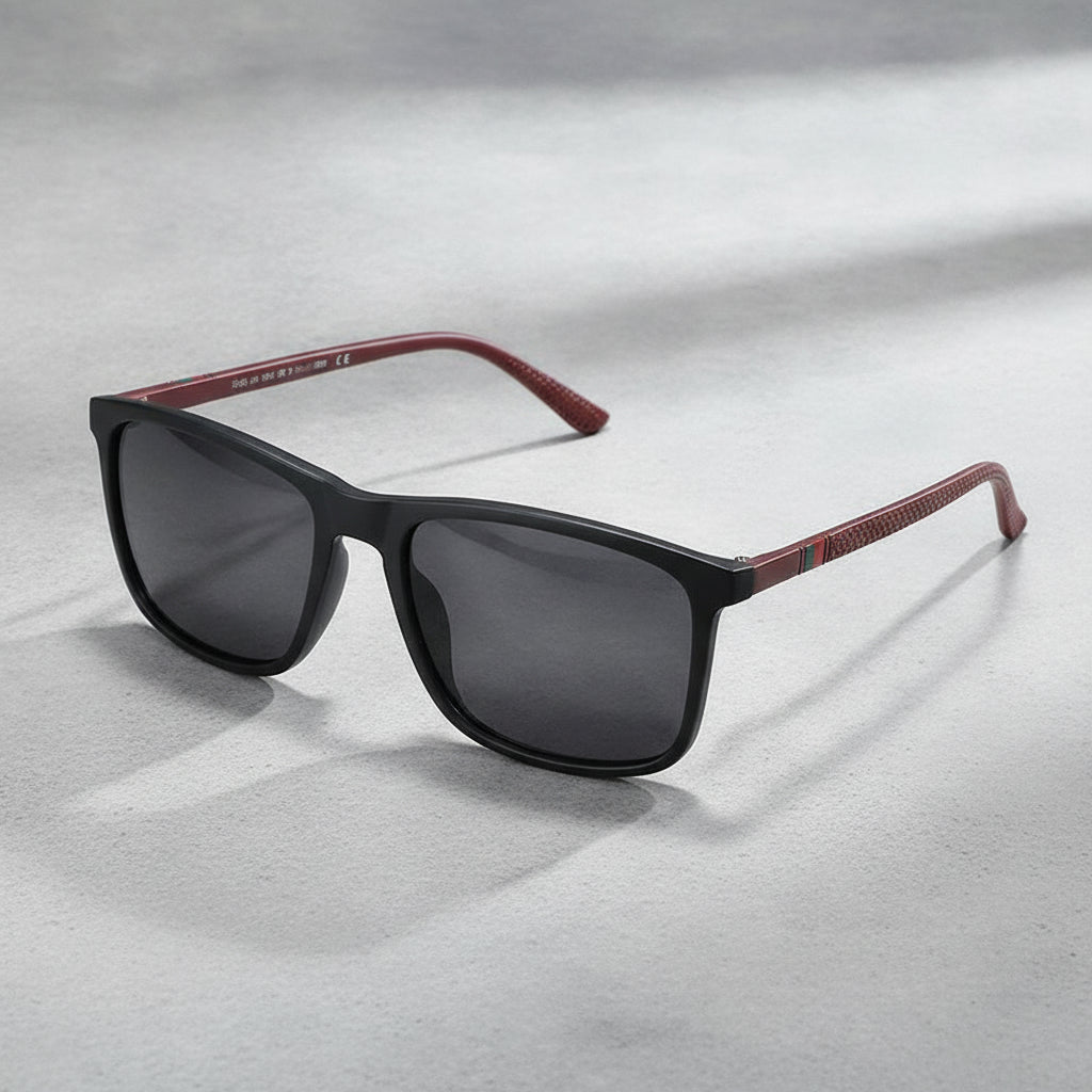 Polarized Rectangular Blue Plastic Sunglasses Personality Style For Outdoor Sports Men And Women