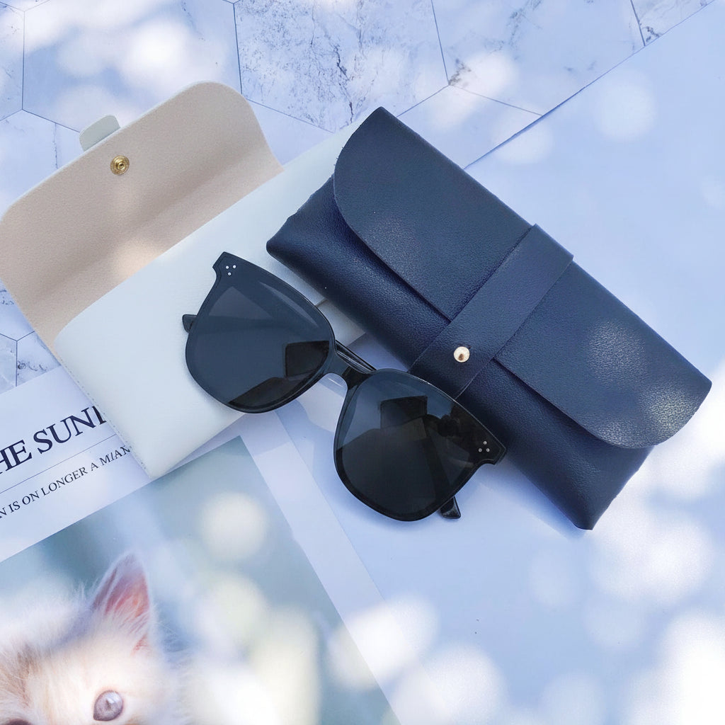 Oversized Cat Eye Sunglasses for Men and Women with UV Protective PC Lenses, in Leather box
