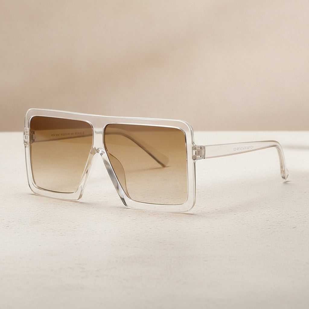 Fashion Square Oversized Sunglasses AC Lens UV400 Protection Durable PC Frame, in C3style