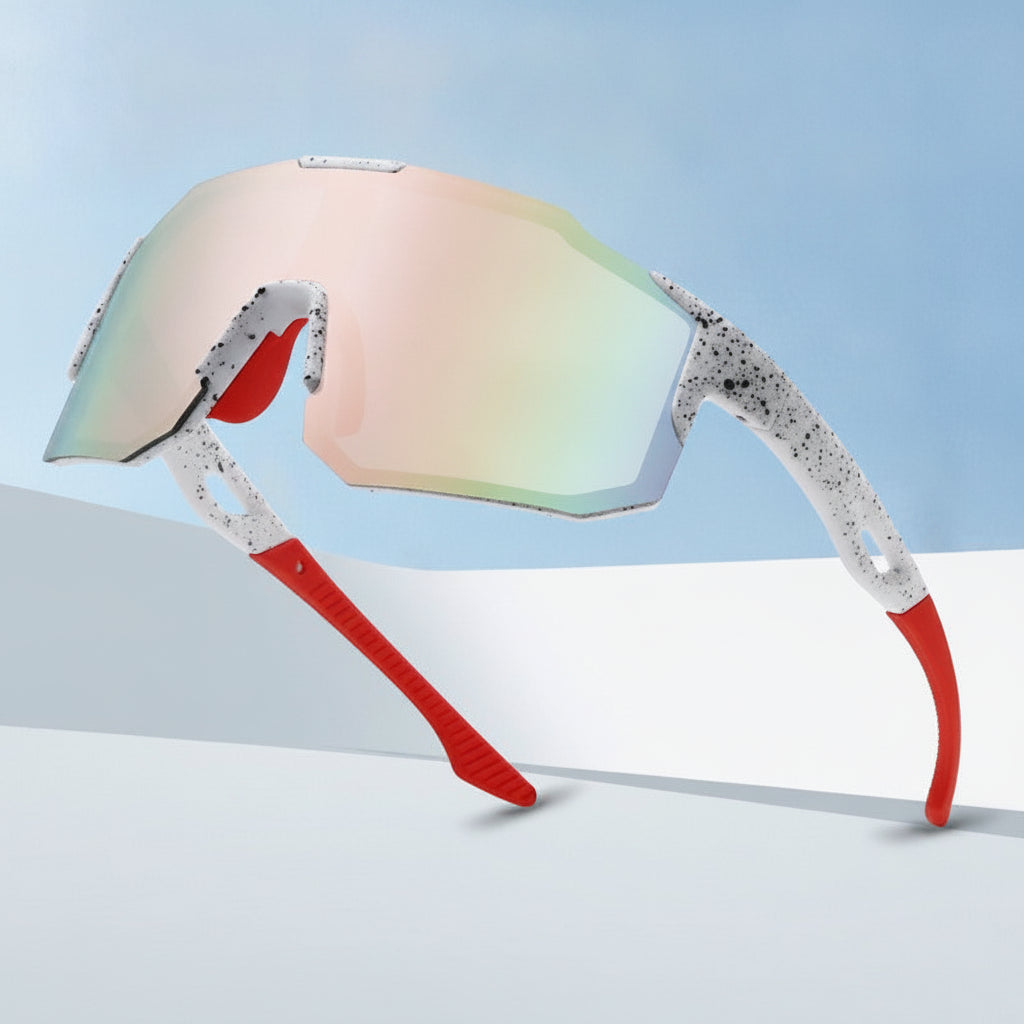 Black Round Oversized Polycarbonate Polarized Sunglasses for Sun Protection Fishing Outdoor Sports Cycling Driving
