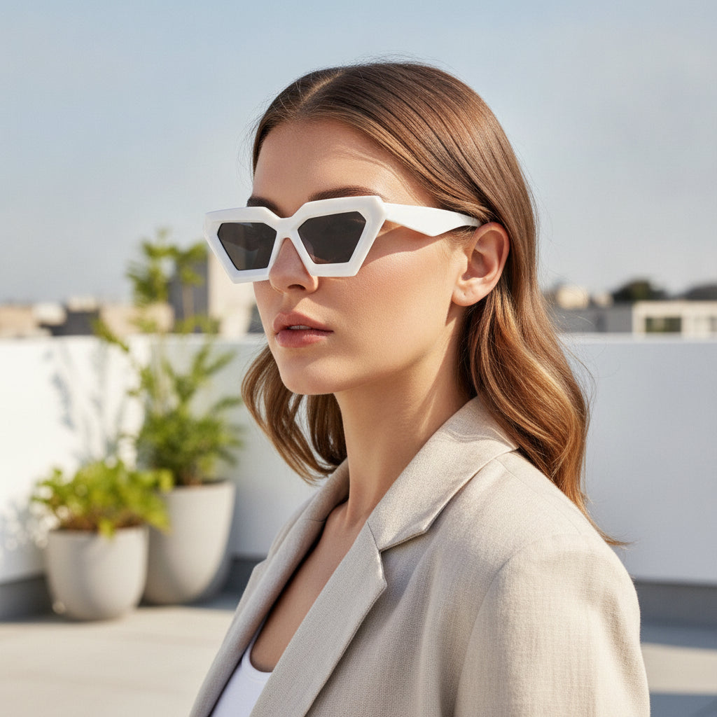 Small Frame Rectangular Sunglasses Red PC Lens PC Frame Full Frame UV400 for Fashion Commute