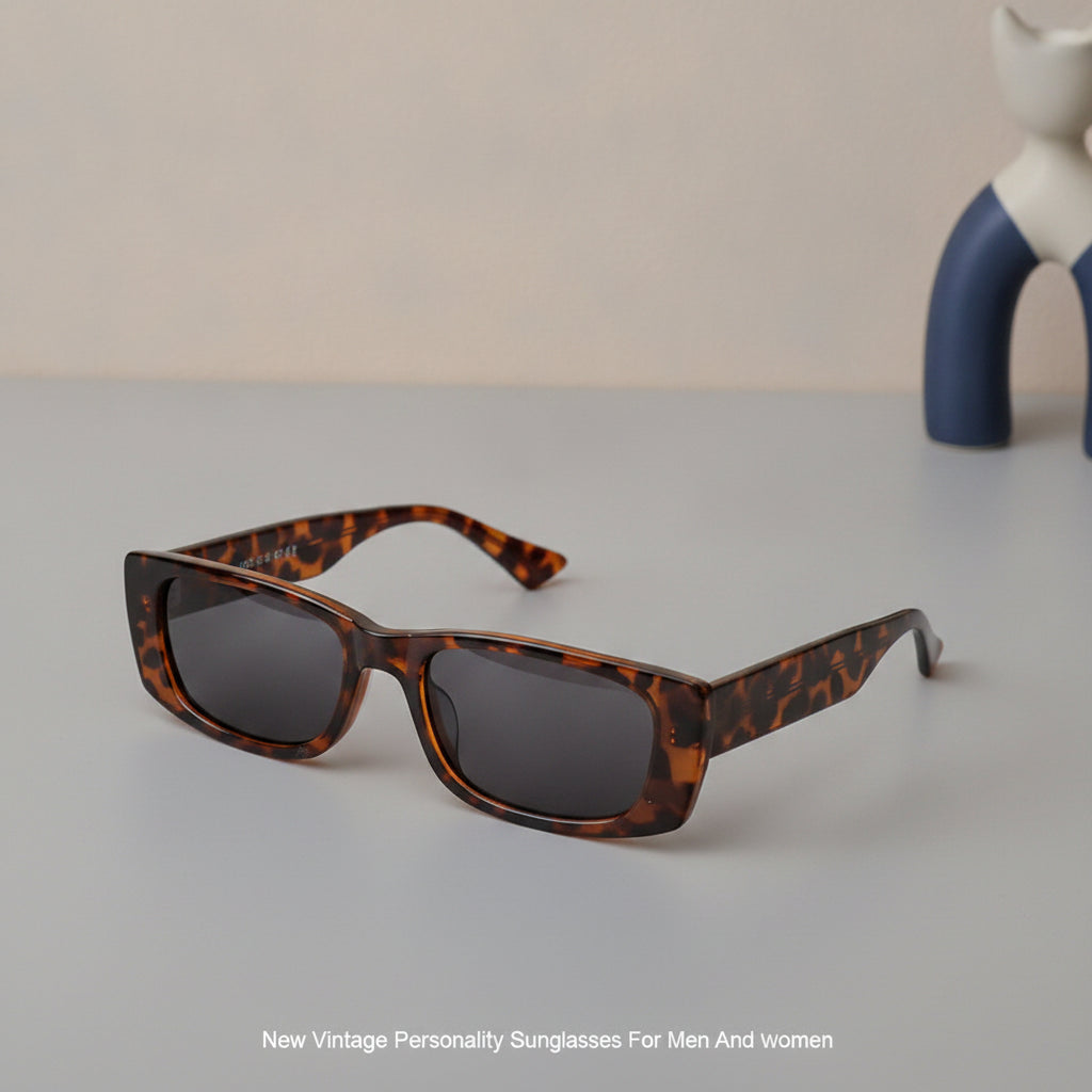 Rectangular Resin Frame Vintage Sunglasses with UV400 Lenses for Men and Women, in Beancurd color