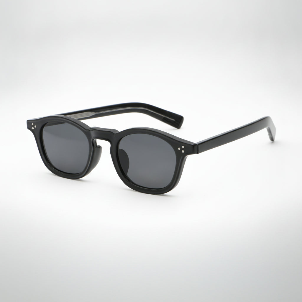 Vintage Fashion Advanced Rectangular Clear Frame Sunglasses for Street Shooting