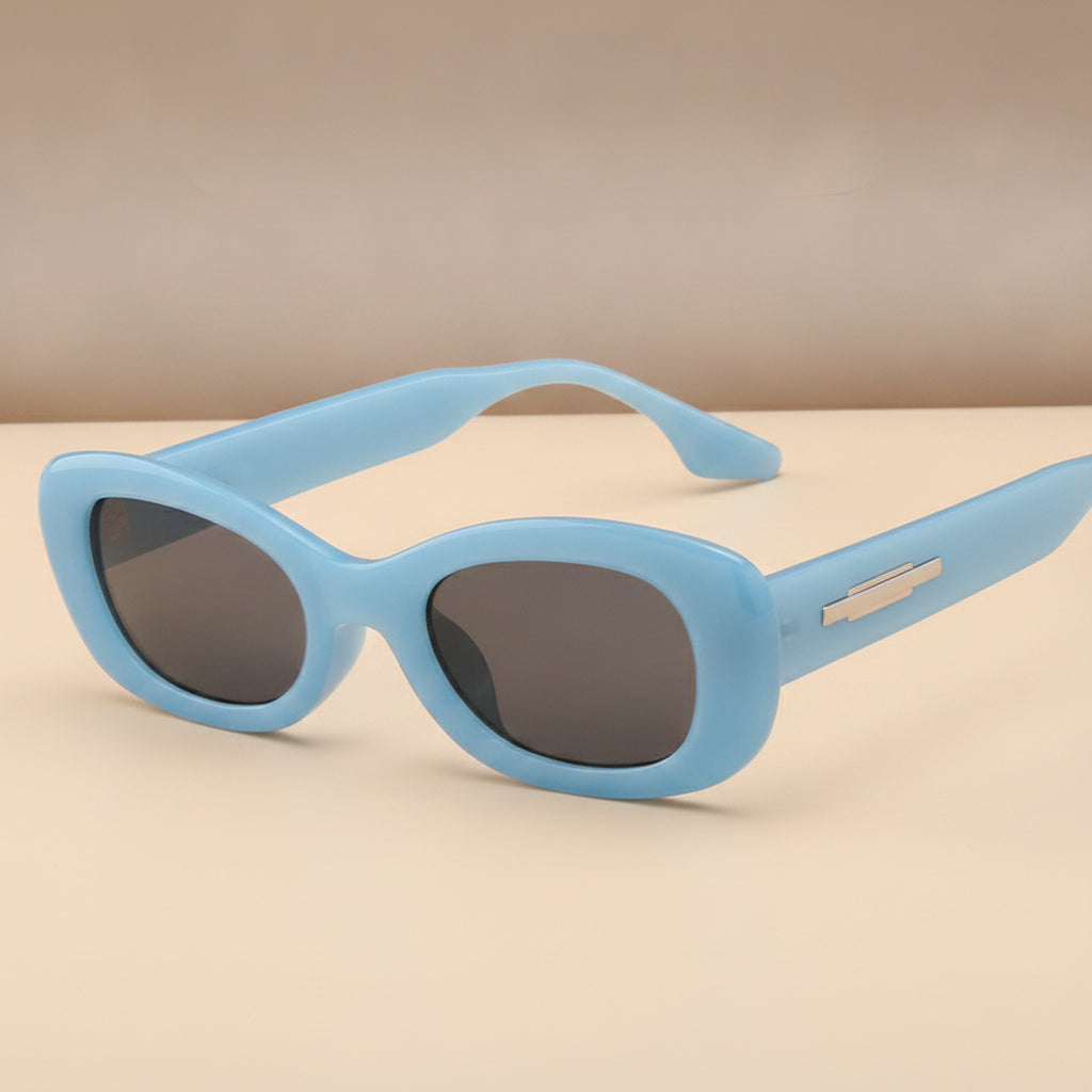 Unisex Oval Black Small Sunglasses UV400 AC Lens PC Frame Hip Hop Netflix Fashion Eyewear