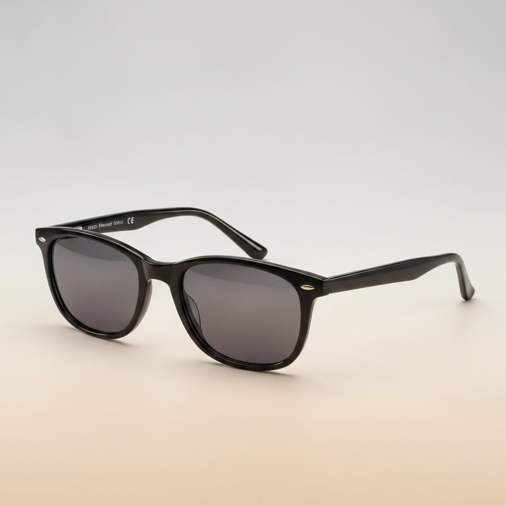 Unisex Round Retro Black Plastic Polarized UV Protection Sunglasses with CAP Hinge for Driving Outdoor Sports
